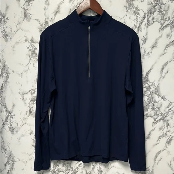 Lululemon Men's Blue Surge Warm 1/2 Zip Pullover Size M - Picture 2 of 9